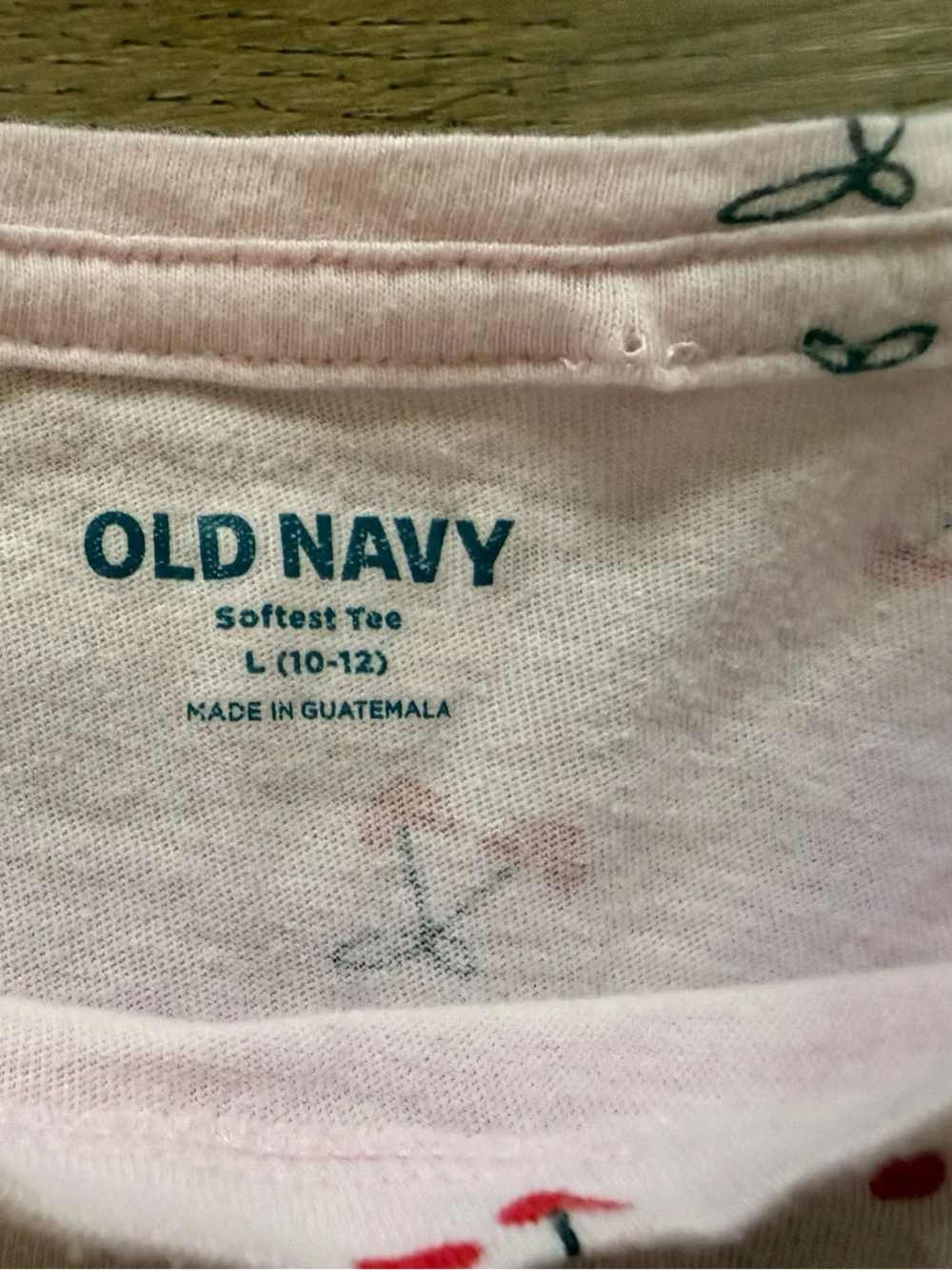 Old Navy Pink Cherry Print Short Sleeve Tee for Kids